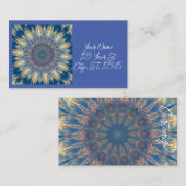 Blue Chakra Kaleidoscope Thunder_Cove Visitekaartje (Voorkant / Achterkant)