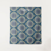 Blue Chakra Kaleidoscope Thunder_Cove Wandkleed (Voorkant)