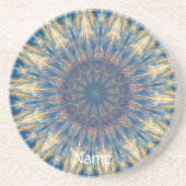 Blue Chakra Kaleidoscope Thunder_Cove Zandsteen Onderzetter (Voorkant)