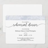 Blue Chalk Rehearsal Dinner Invitation Kaart (Voorkant / Achterkant)