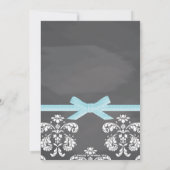 Blue Chalkboard Firefly Mason Jar Baby shower Kaart (Achterkant)