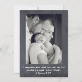 Blue Chalkboard foto - geboorteaankondiging Aankondiging (Achterkant)