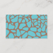 Blue Chalkboard Giraffe Luier Raffle Ticket Informatiekaartje (Achterkant)