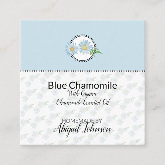 Blue Chamomile Homemade Bath & Body Gift Label (Voorkant)