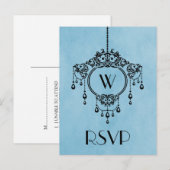 Blue  Chandelier Response Briefkaart (Voorkant / Achterkant)