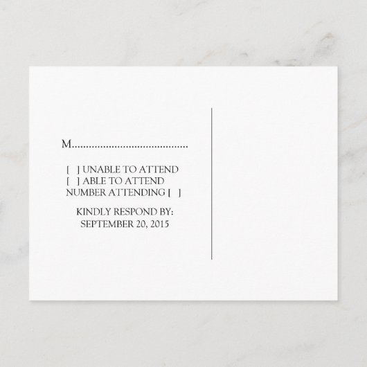 Blue  Chandelier Response Briefkaart (Achterkant)