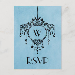 Blue  Chandelier Response Briefkaart