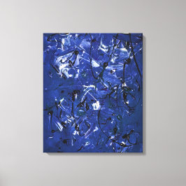 Blue Chaos Canvas Afdruk