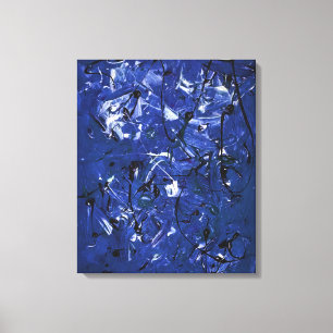 Blue Chaos Canvas Afdruk