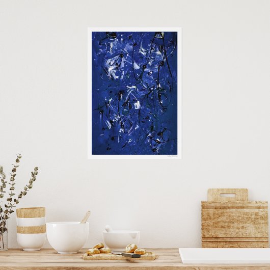 Blue Chaos Poster (Keuken)