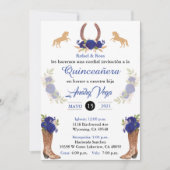 Blue Charro Invitation Mexican Western Invitation. Kaart (Voorkant)