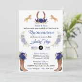 Blue Charro Invitation Mexican Western Invitation. Kaart (Staand voorkant)