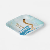 Blue Chatimah Tovah Seudah HaMafseket Yom Kippur Papieren Bordje (Gebogen)