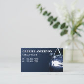 Blue Chauffeur Visitekaartje (Staand voorkant)