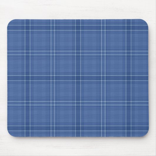 Blue Check Mousepad Muismat (Voorkant)