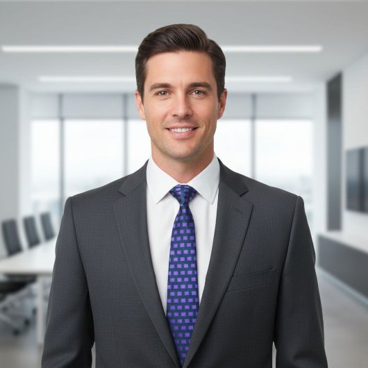 Blue check tie, Tie for formal events Stropdas