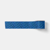 Blue Checked Tartan Design, Satijnen Lint (Voorkant)