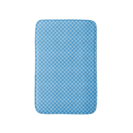 Blue Checker Glitter Badmat (Voorkant Verticaal)