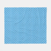 Blue Checker Glitter Fleece Deken (Voorkant (Horizontaal))