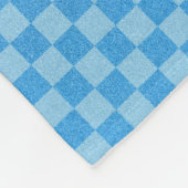 Blue Checker Glitter Fleece Deken (Hoek)