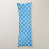 Blue Checker Glitter Lichaamskussen (Achterkant (Verticaal))