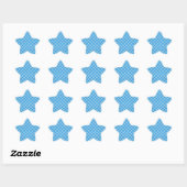 Blue Checker Glitter Ster Sticker (Vel)