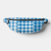 Blue Checker Patchwork Pattern Heuptasje (Liggend)