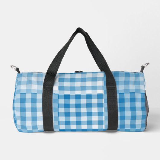 Blue Checker Patchwork Pattern Small Plunjezak (Voorkant)