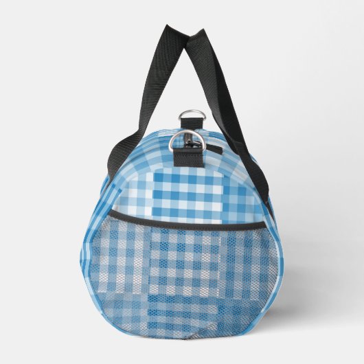 Blue Checker Patchwork Pattern Small Plunjezak (Rechts)