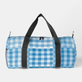 Blue Checker Patchwork Pattern Small Plunjezak (Achterkant)