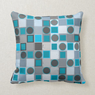 Blue Checker Polka Dots Pillow Kussen