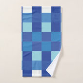 Blue Checkerboard Checkered Pattern Bad Handdoek (Handdoek)