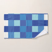 Blue Checkerboard Checkered Pattern Bad Handdoek (Handdoek)