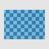 Blue Checkerboard Patroon Tissuepapier (Voorkant)