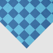 Blue Checkerboard Patroon Tissuepapier (Detail)