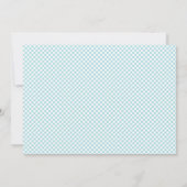 Blue Checkered Baby Shower-uitnodiging Kaart (Achterkant)