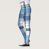 Blue Checkered Classic Scottish Pset Pattern. Leggings (Links)