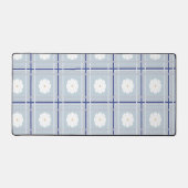 Blue Checkered Daisy pattern Bureaumat (Voorkant)
