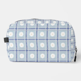Blue Checkered Daisy pattern Toilettasje