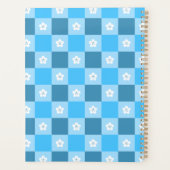 Blue Checkered Floral Planner (Achterkant)