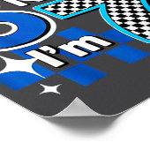 Blue Checkered I Was 6 Now I'm 7 Birthday  Poster (Hoek)