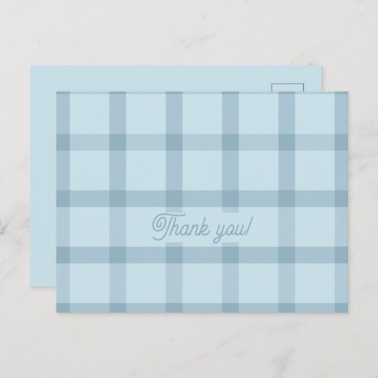 Blue Checkered Kaart (Voorkant / Achterkant)