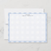 Blue Checkered Note Card Kaart (Voorkant)