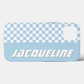 Blue Checkered Pattern Case-Mate iPhone Case (Achterkant (horizontaal))