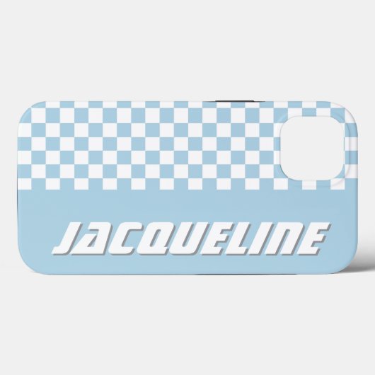 Blue Checkered Pattern Case-Mate iPhone Case (Achterkant (horizontaal))