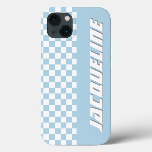Blue Checkered Pattern Case-Mate iPhone Case (Achterkant)