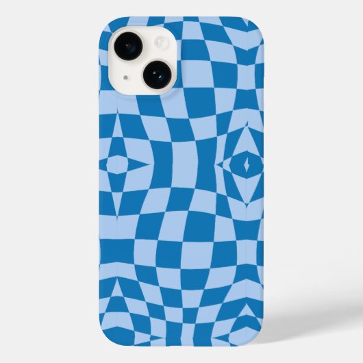 Blue Checkered Pattern Case-Mate iPhone Case (Achterkant)