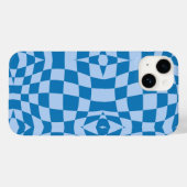 Blue Checkered Pattern Case-Mate iPhone Case (Achterkant (horizontaal))