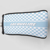 Blue Checkered Pattern Golfheadcover (Voorkant)