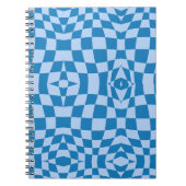 Blue Checkered Pattern Notitieboek (Voorkant)